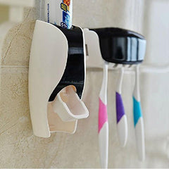 Automatic Toothpaste Dispenser + 5 Toothbrush Holder