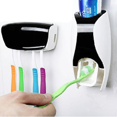 Automatic Toothpaste Dispenser + 5 Toothbrush Holder