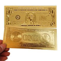 24k Gold Foil 7 Piece USA Money Set