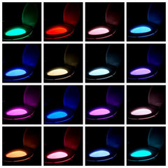 16-Colour Motion Sensor LED Toilet Night Light