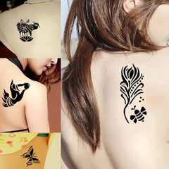 Rose Flower Henna Tattoo Stencils 8 Pieces