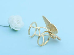 Zirconå¨ Crystal Stones Made Butterfly Ring [Limited Edition]