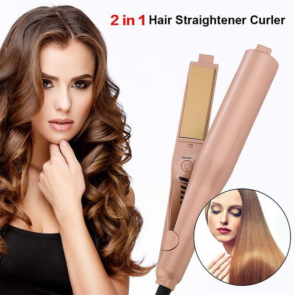 2-in-1 Curling and Straightening Iron (SALON QUALITY)