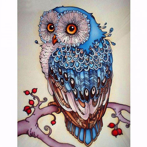 Berry Branch Owl - Diamond Paint Kit