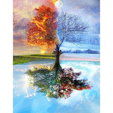 4 Seasons Tree - Diamond Paint