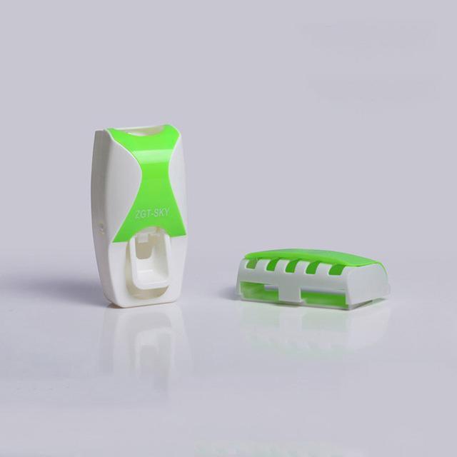 Automatic Toothpaste Dispenser + 5 Toothbrush Holder